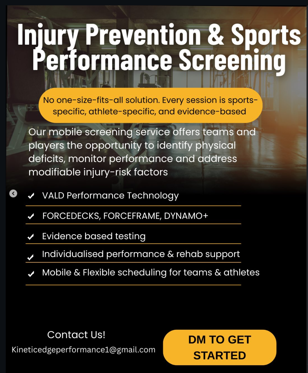 Kinetic Edge Performance service slide